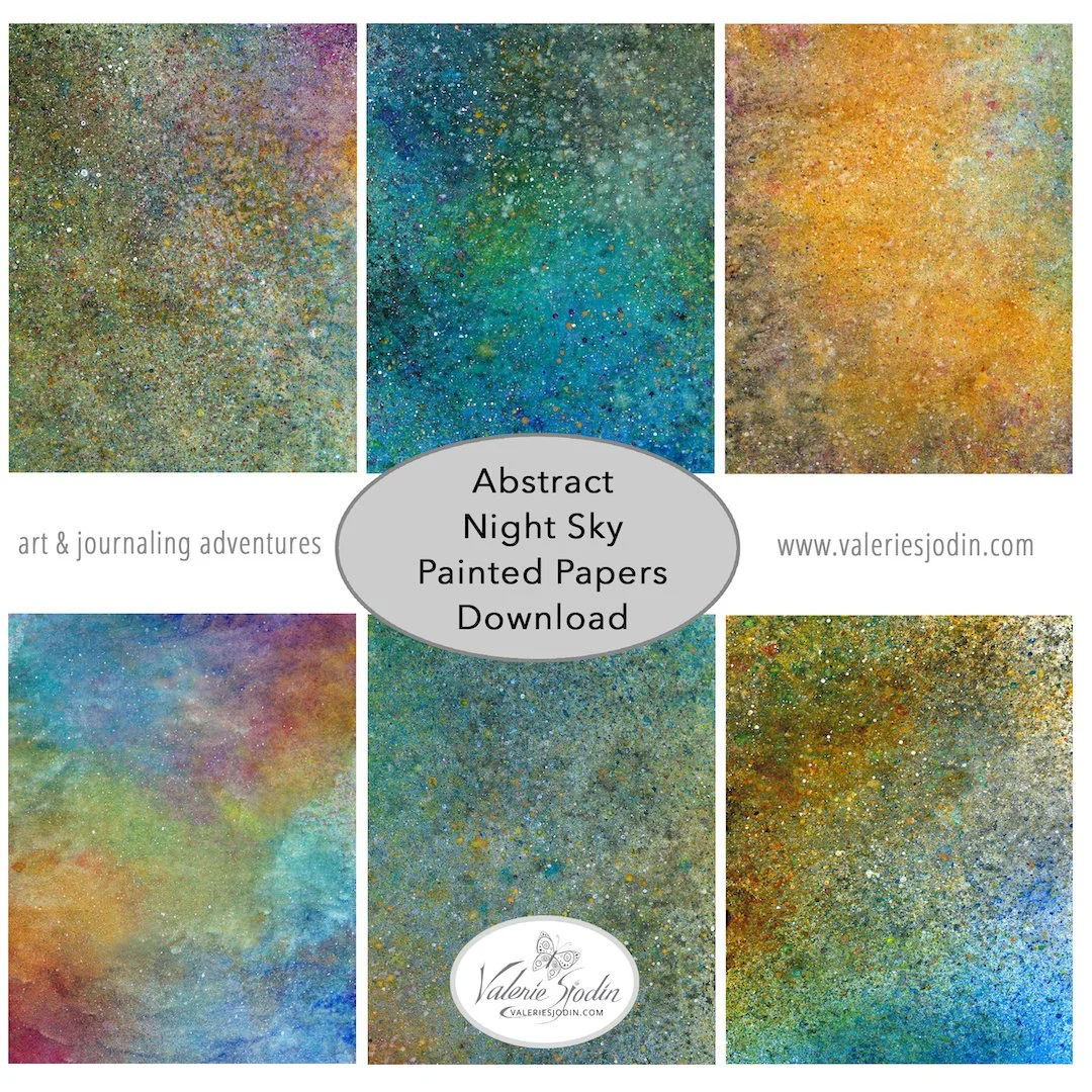 Abstract Night Sky Painted Papers Download