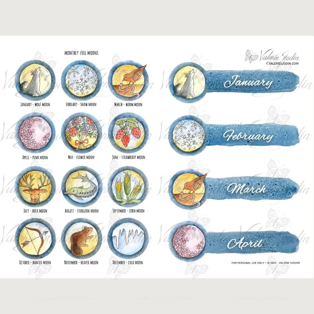 Monthly Moons & Banners Journal Kit Download