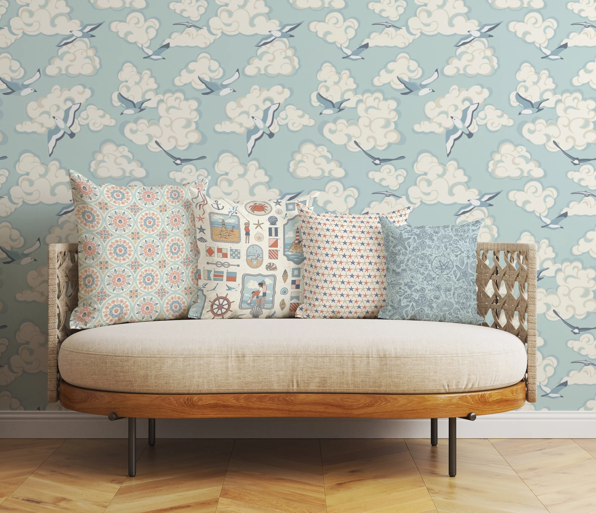 Pillows-Wallpaper couch mockup-Cozy coastal-Seagull Wallpaper patterns copy 2.jpg