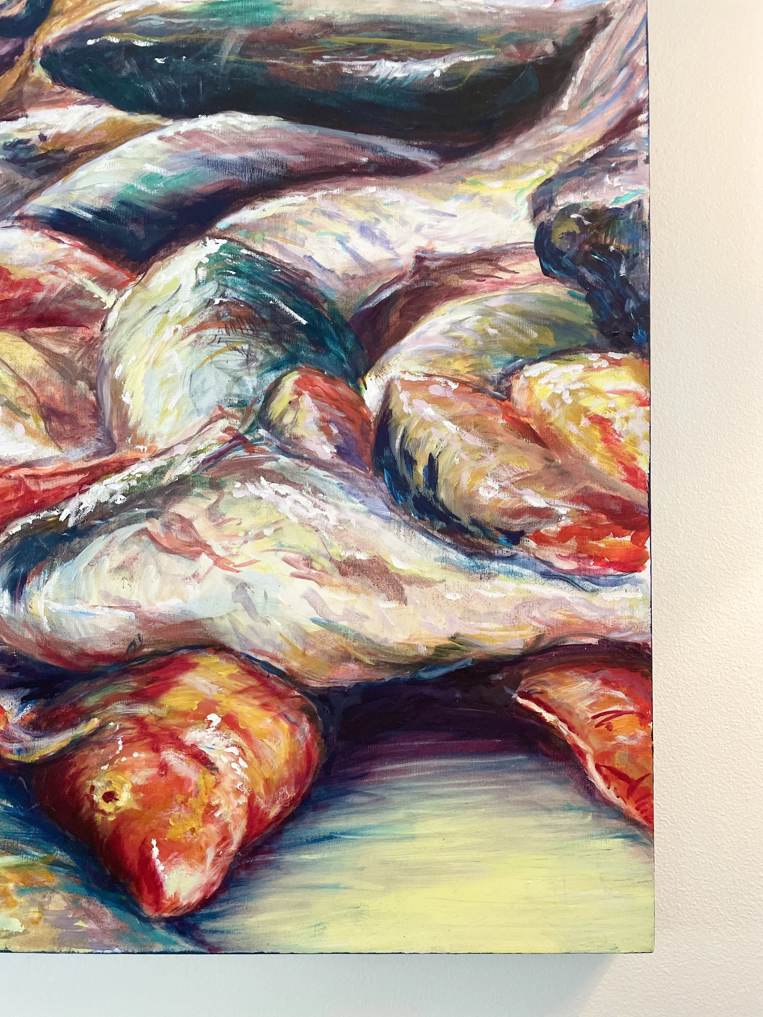 "Pesche" detail, oil on canvas. 2009  SOLD