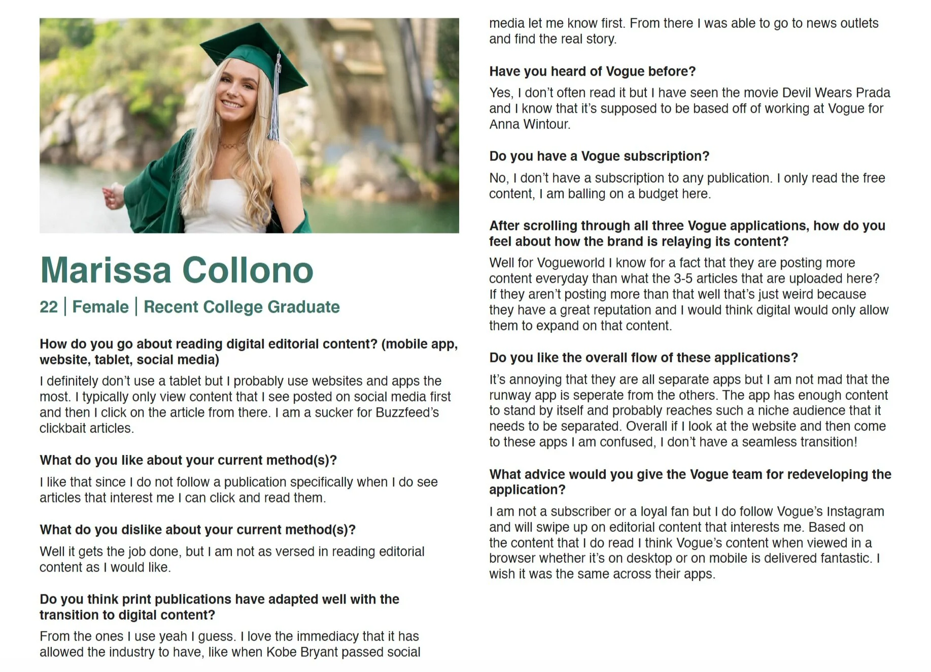 Participant’s User Interview