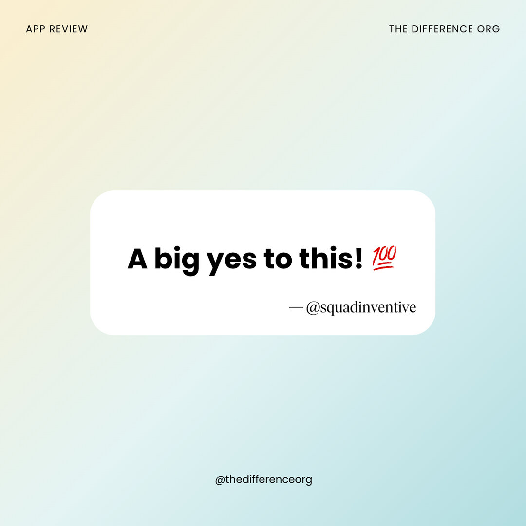 A big YES to creating a culture shift to help change the world! Also a big YES to @squadinventive who agrees 💯​​​​​​​​​
If you haven't already, download The Difference app today 👉 head to our link in bio

What is The Difference? It's Australia&rsqu