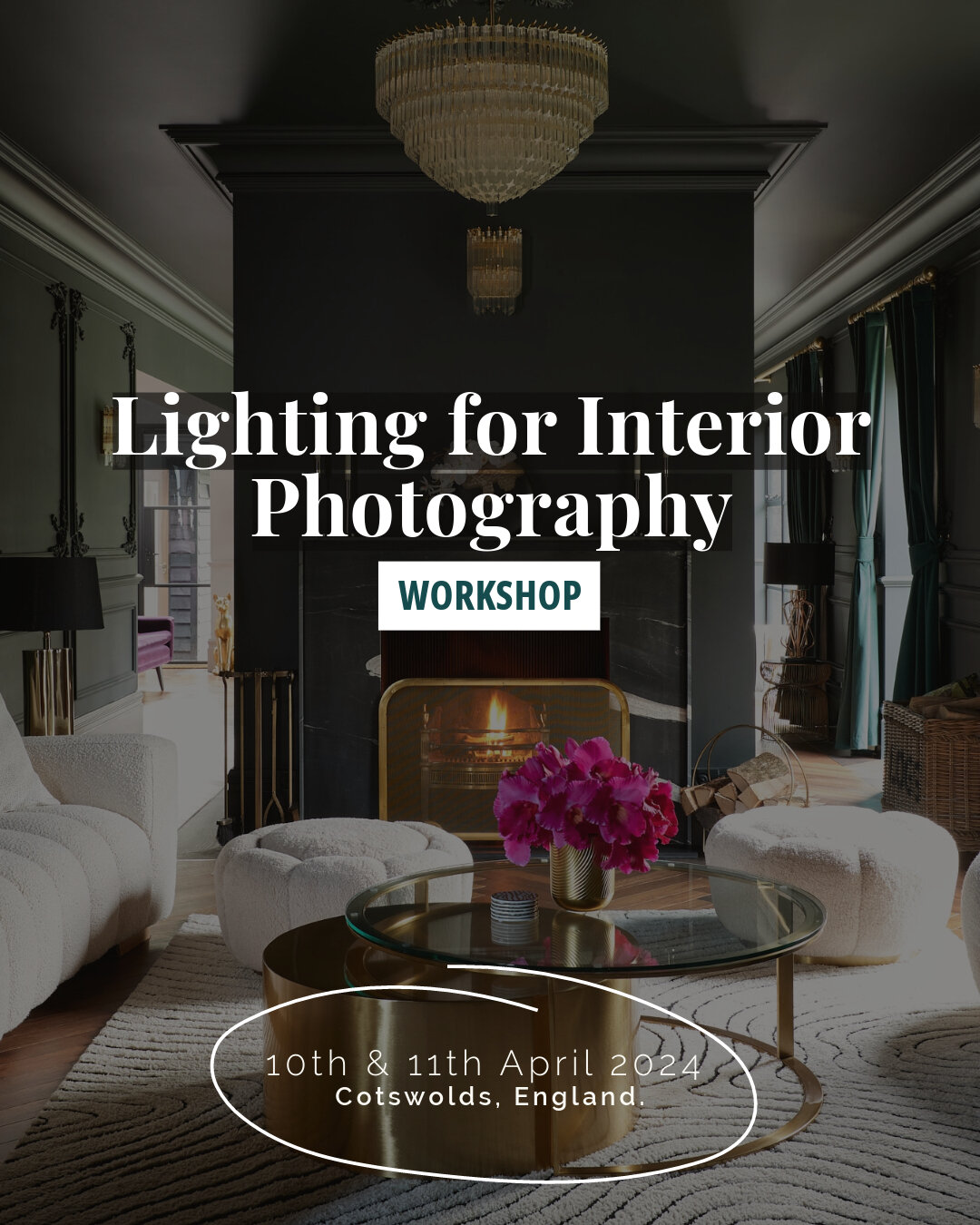 Join us in the Cotswolds for a 2-day, interactive workshop where I will teach my techniques for using strobe lighting in interior photography. 

The workshop will suit the interior/residential architectural photographer looking to improve their light