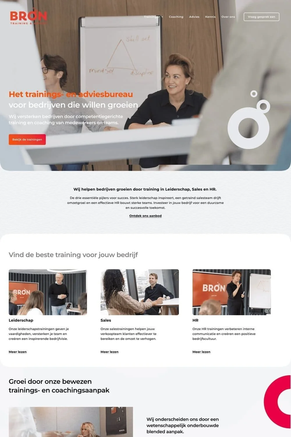 Bron Partners Amsterdam hebben hun zakelijke website laten maken door Made by Anouk Squarespace specialist