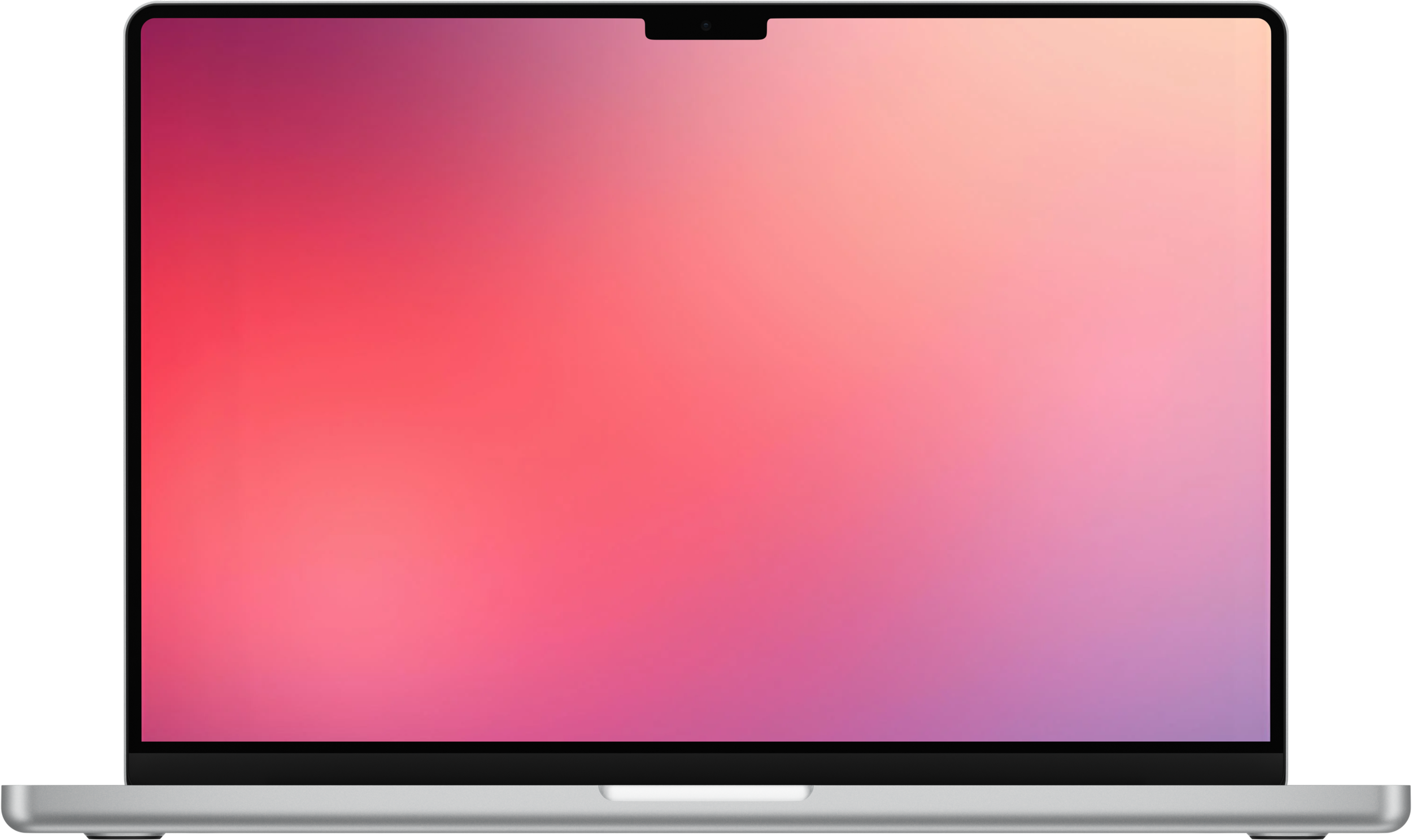 Laptopscherm met een roze-paarse gradient achtergrond als placeholder voor de diensten van Made by Anouk Squarespace expert Nederland