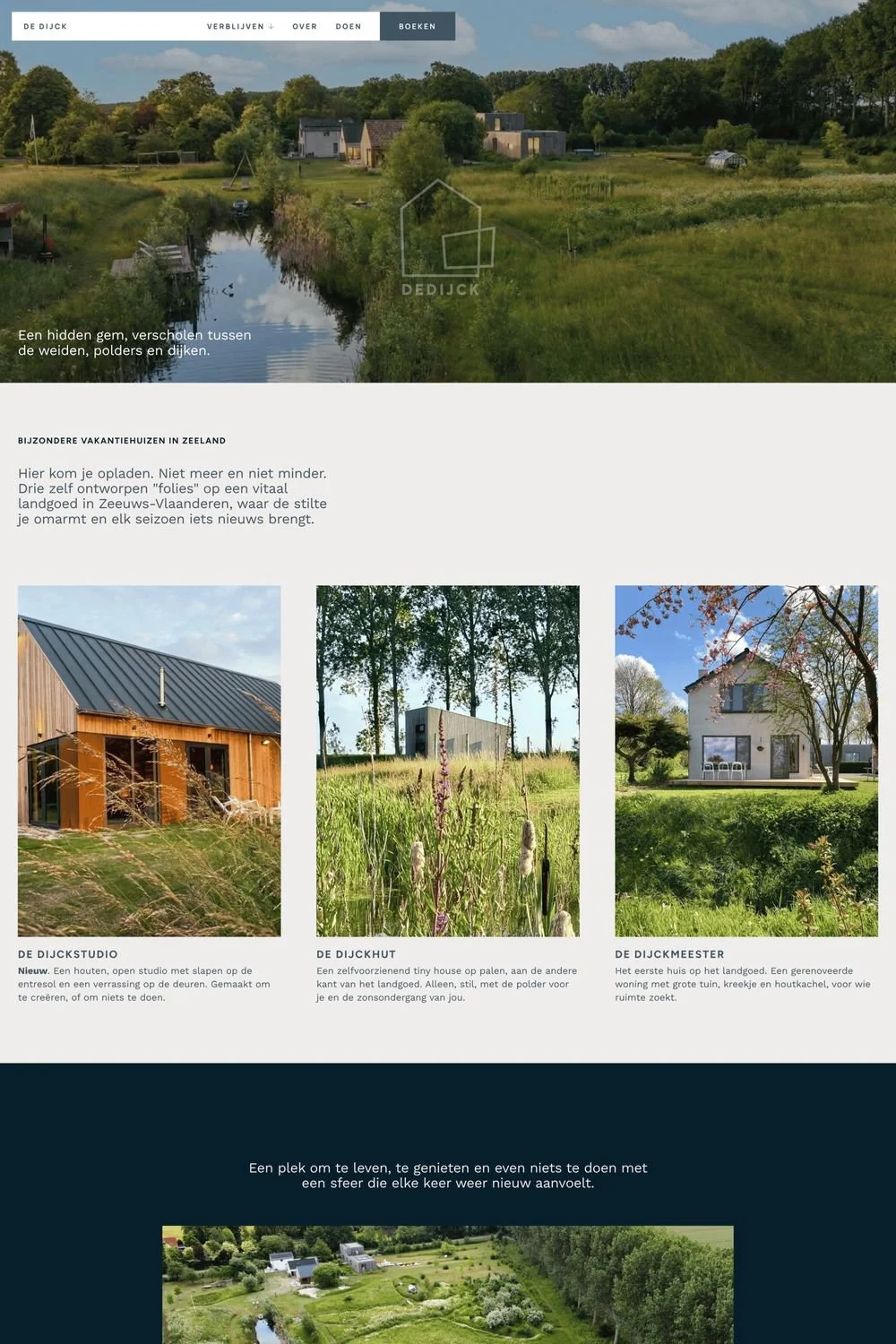 Squarespace website vakantiehuisverhuur Zeeland