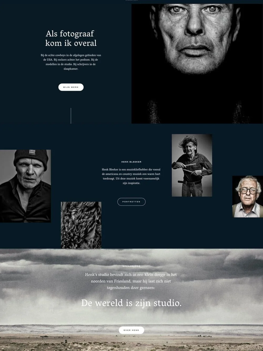 Squarespace website voor Henk Bleeker Kunstfotograaf