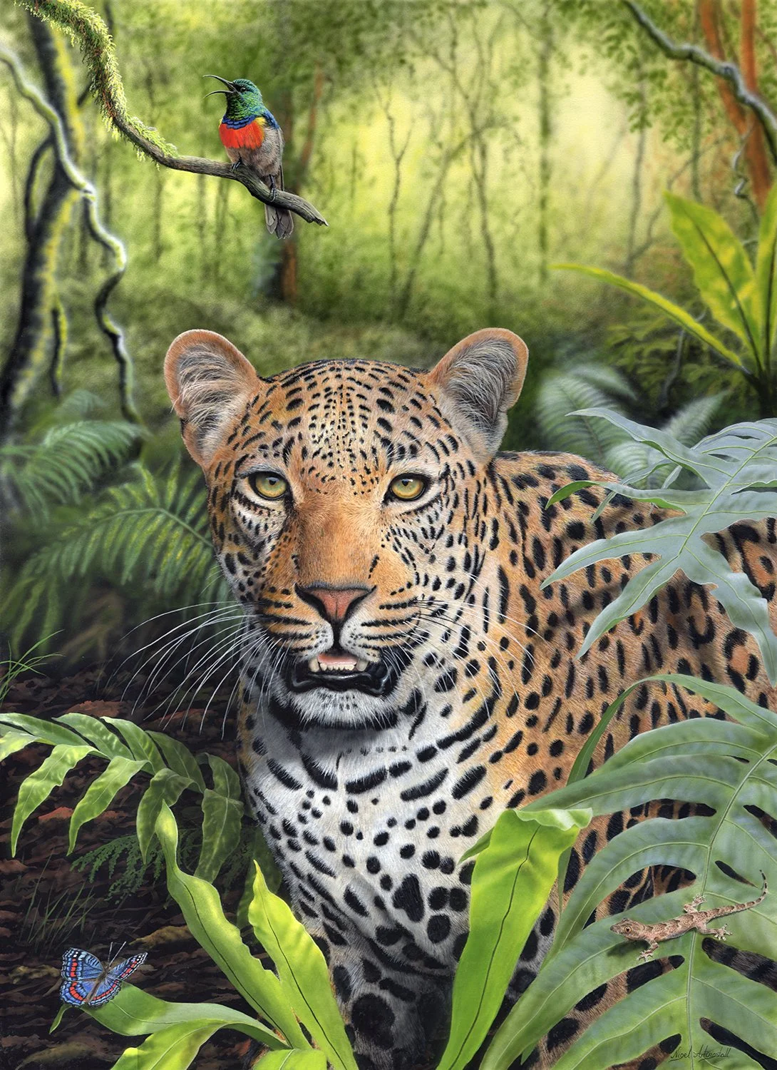 Leopard painting by wildlife artist Nigel Artingstall.jpg