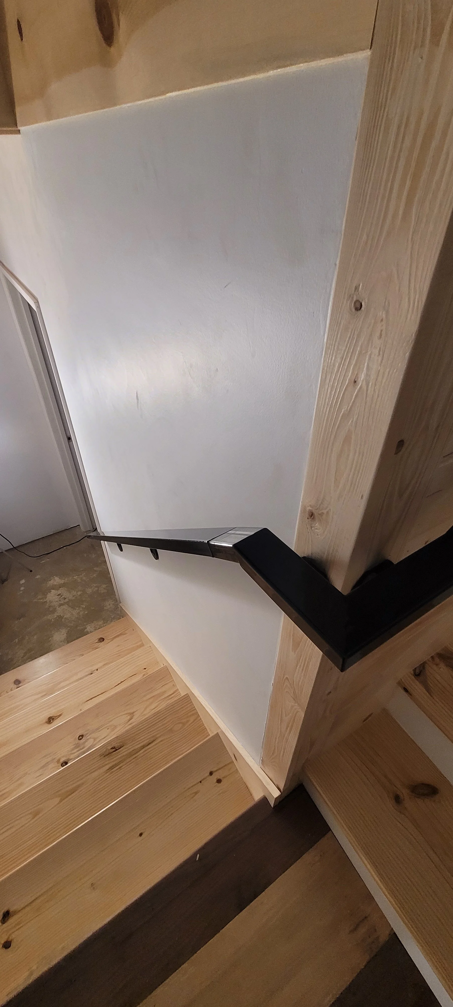 Custom steel handrail and railing system fabricated in Tellico Plains TN by Turn 2 Customz