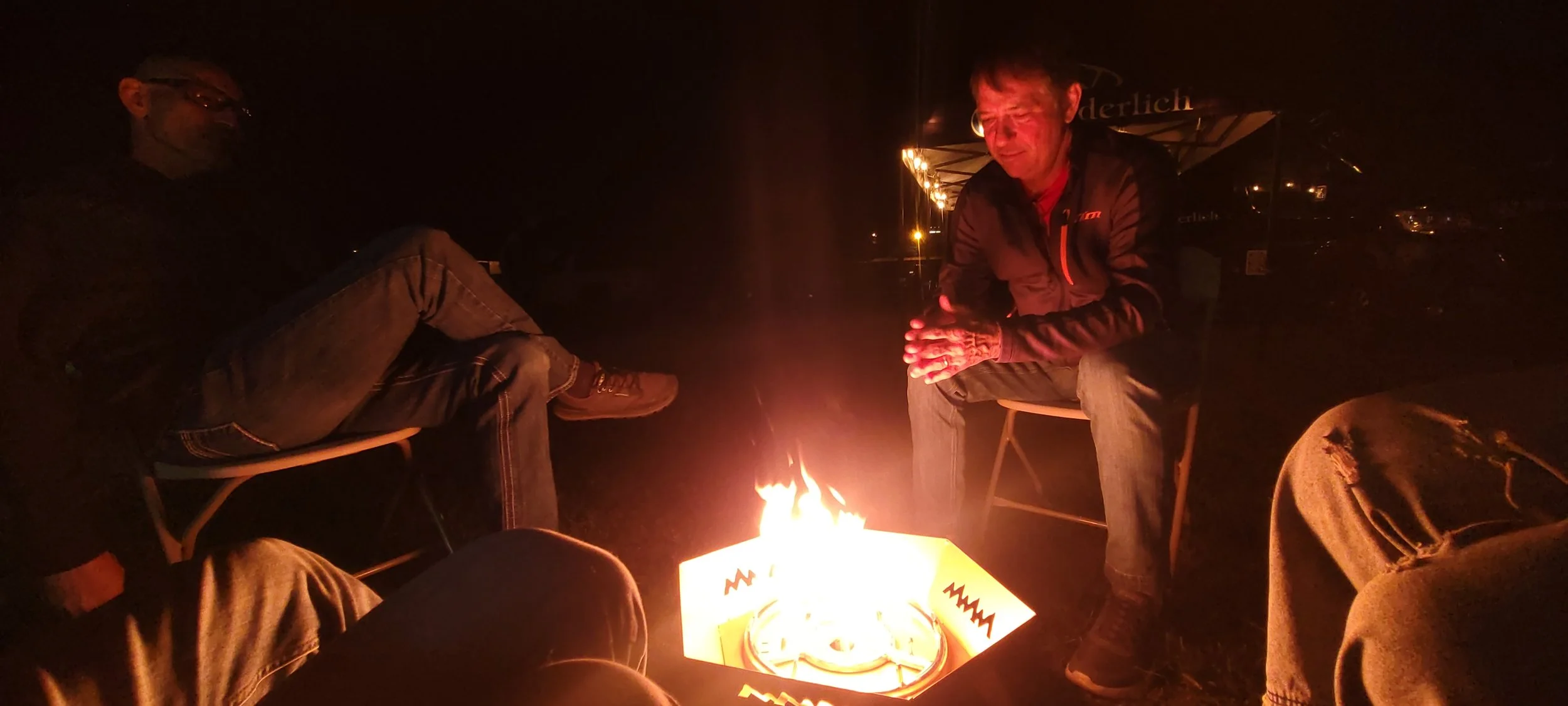 Small custom propane fire pit fabricated from steel by Turn 2 Customz in Tellico Plains TN