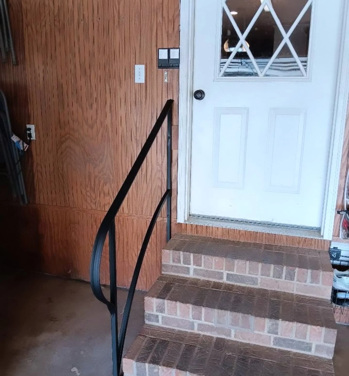 Custom steel handrail and railing system fabricated in Tellico Plains TN by Turn 2 Customz