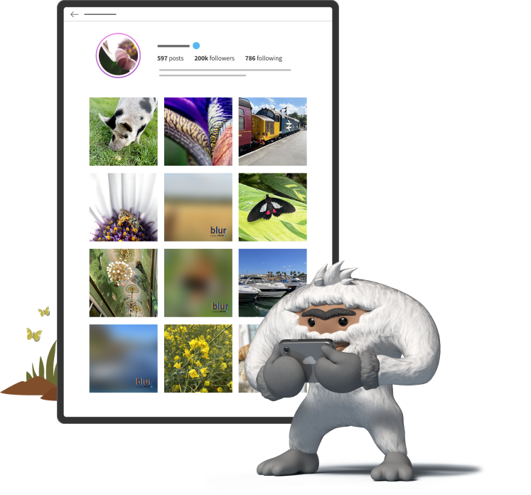 Blur social media images with Senso