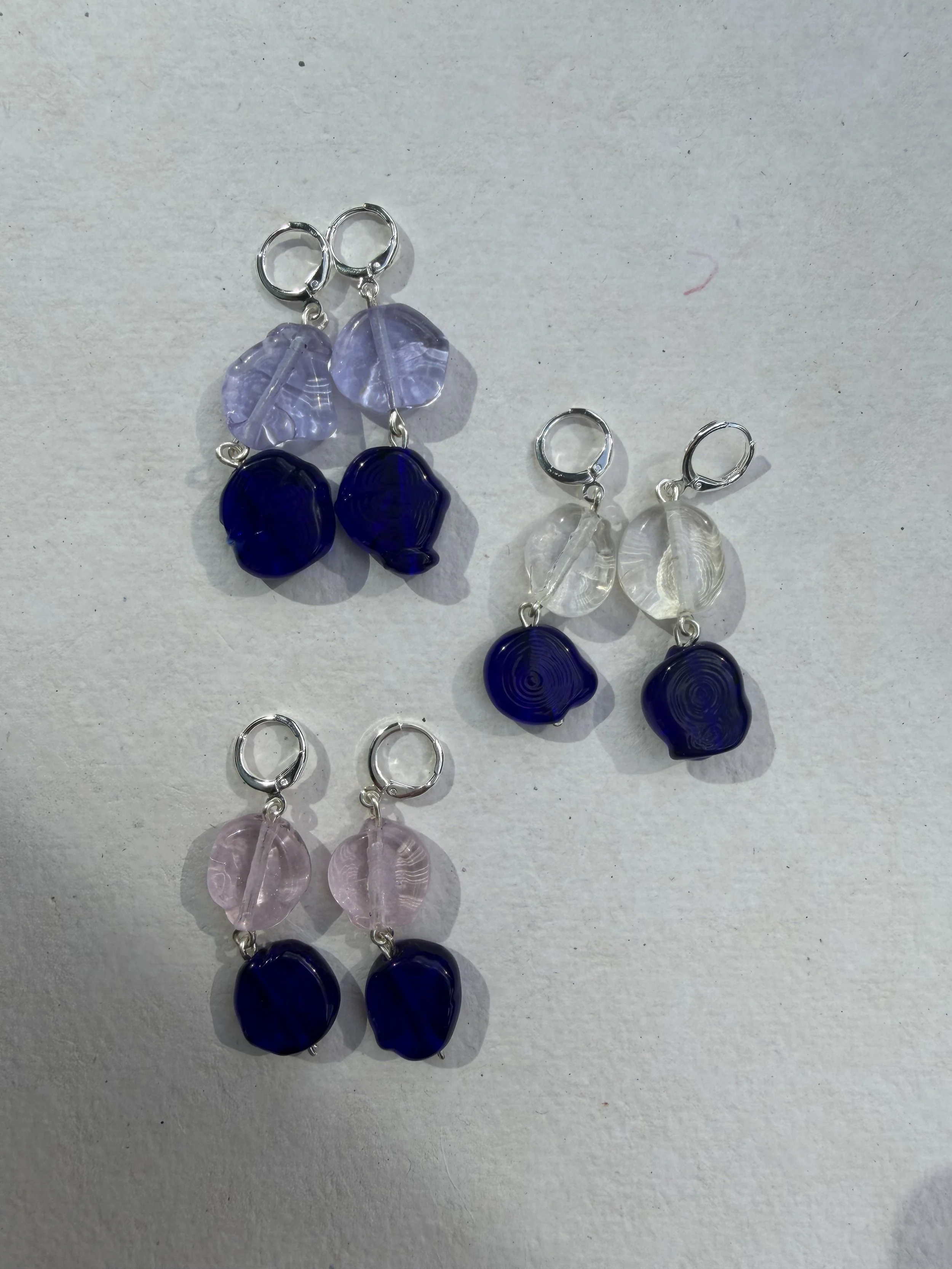 Terre-Mere 2 Bead Earrings - Blue