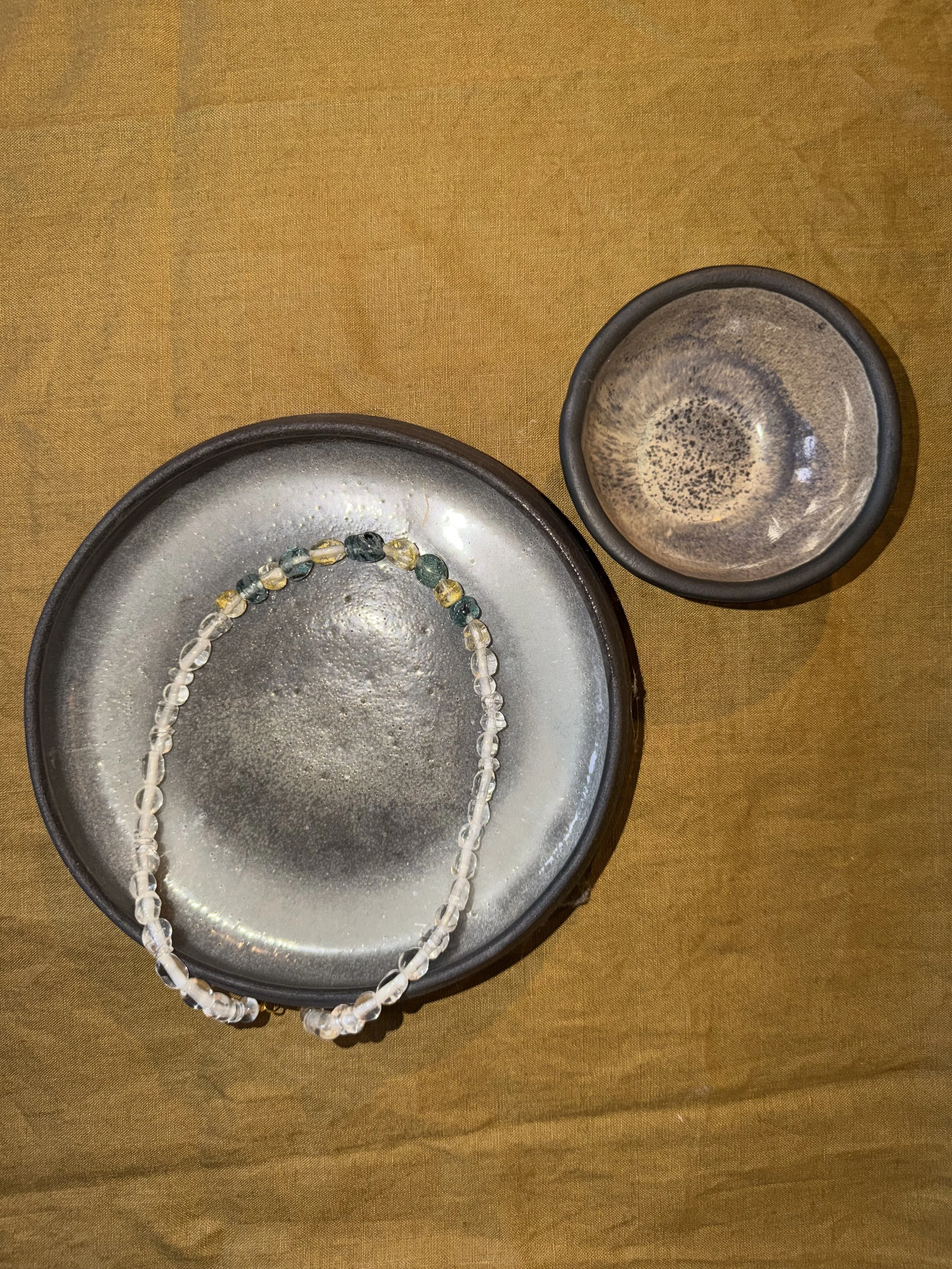 Copper and Gold Beaded Necklace