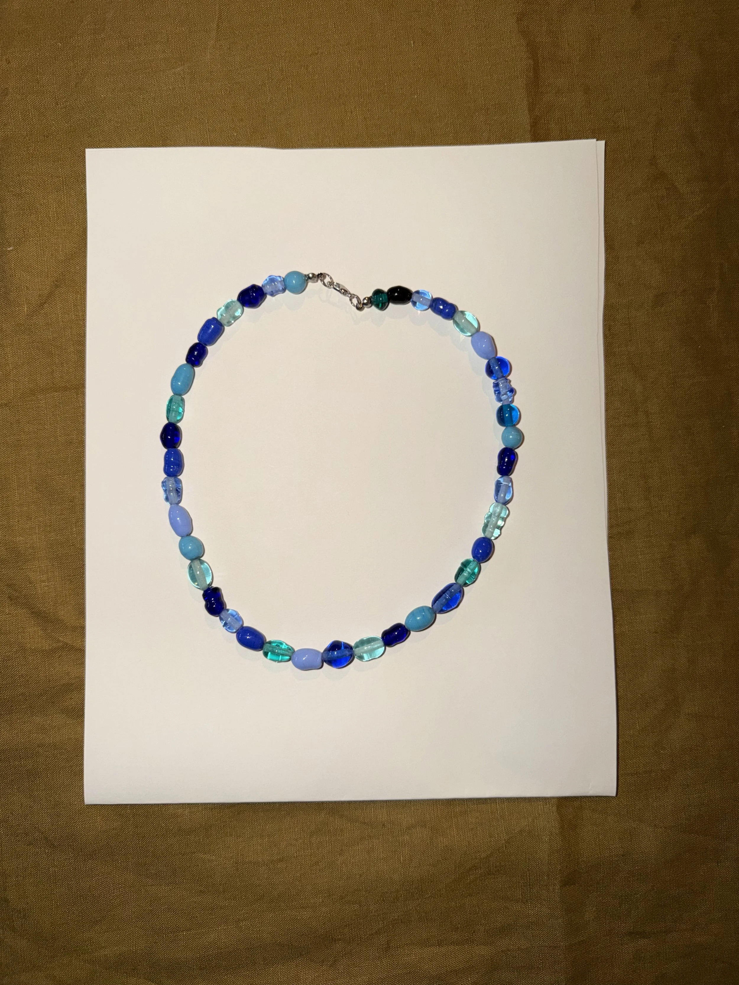Shades of Blue Bead Necklace