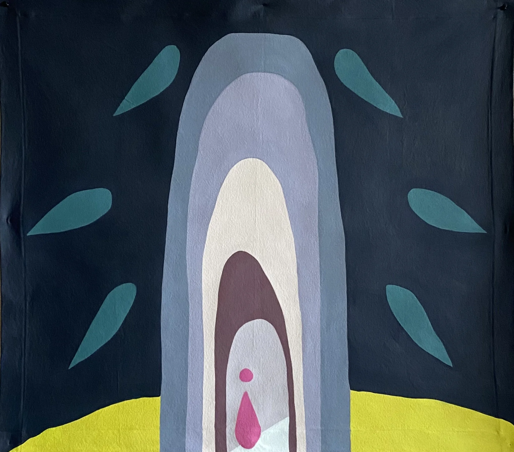 Eucalyptus - Acrylic on unstretched canvas, approx. 90 x 80cm (2025)