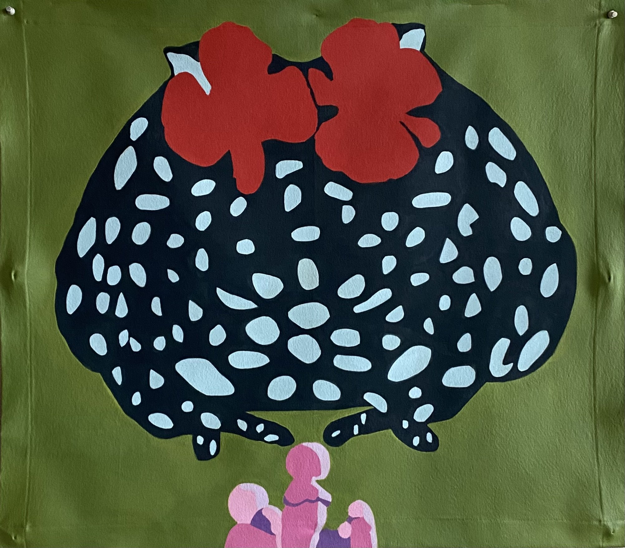 The Lost Stand - Acrylic on unstretched canvas, approx. 90 x 80cm (2025)