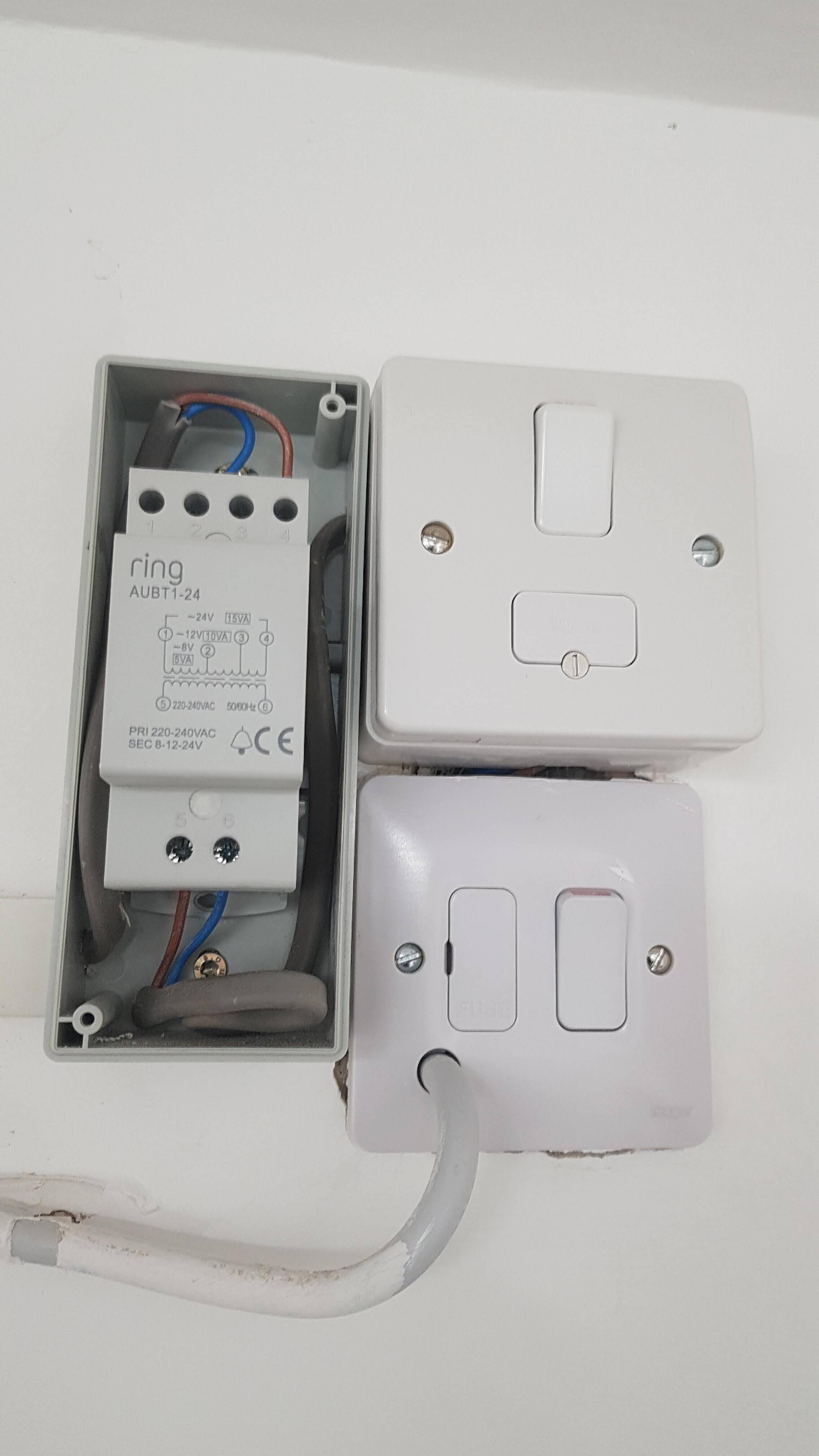 The Ring transformer in the non-ring enclosure.
