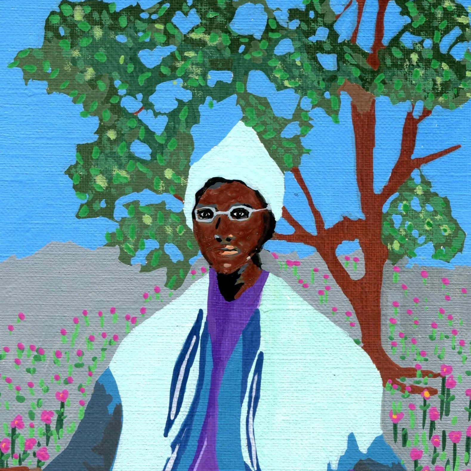 Title: Sojourner Truth (2026) Dimensions: 5 x 7 in. Medium: Ink and acrylic on paper.
