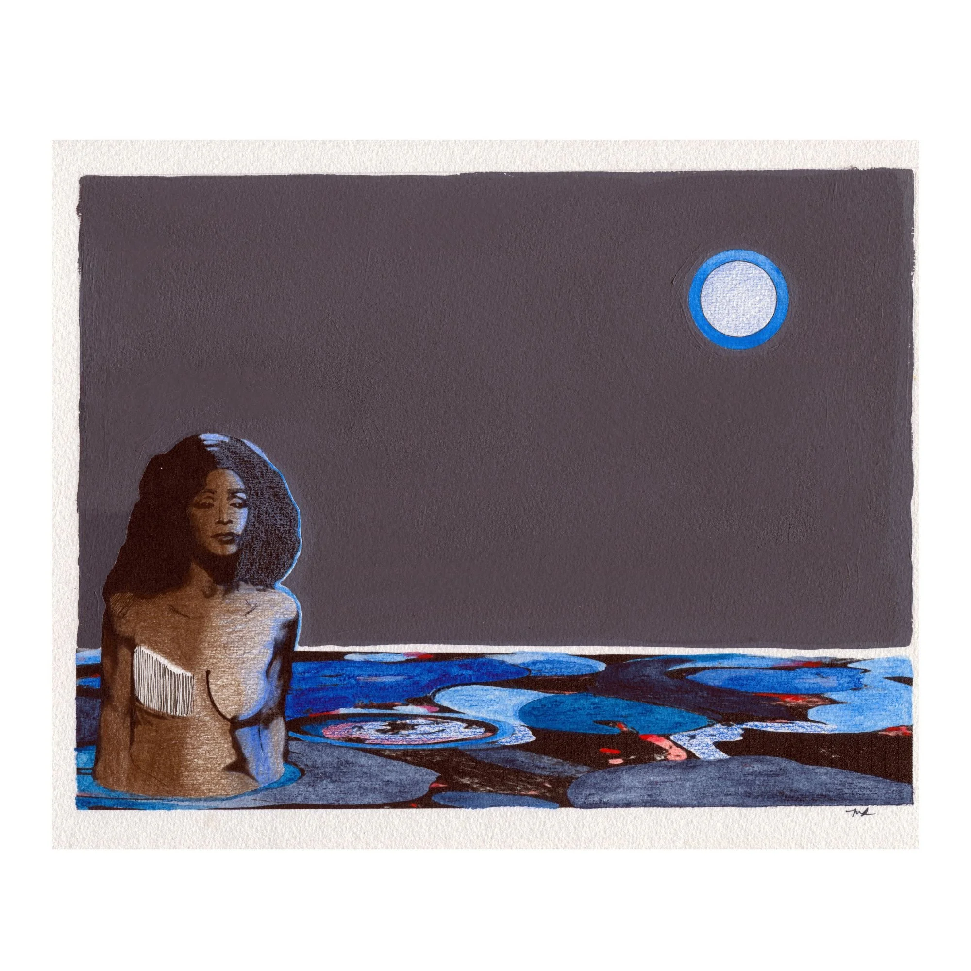 Title: Emerge (2024)
Dimensions: 9.5 x 7.5 in.
Medium: Mixed media on paper.