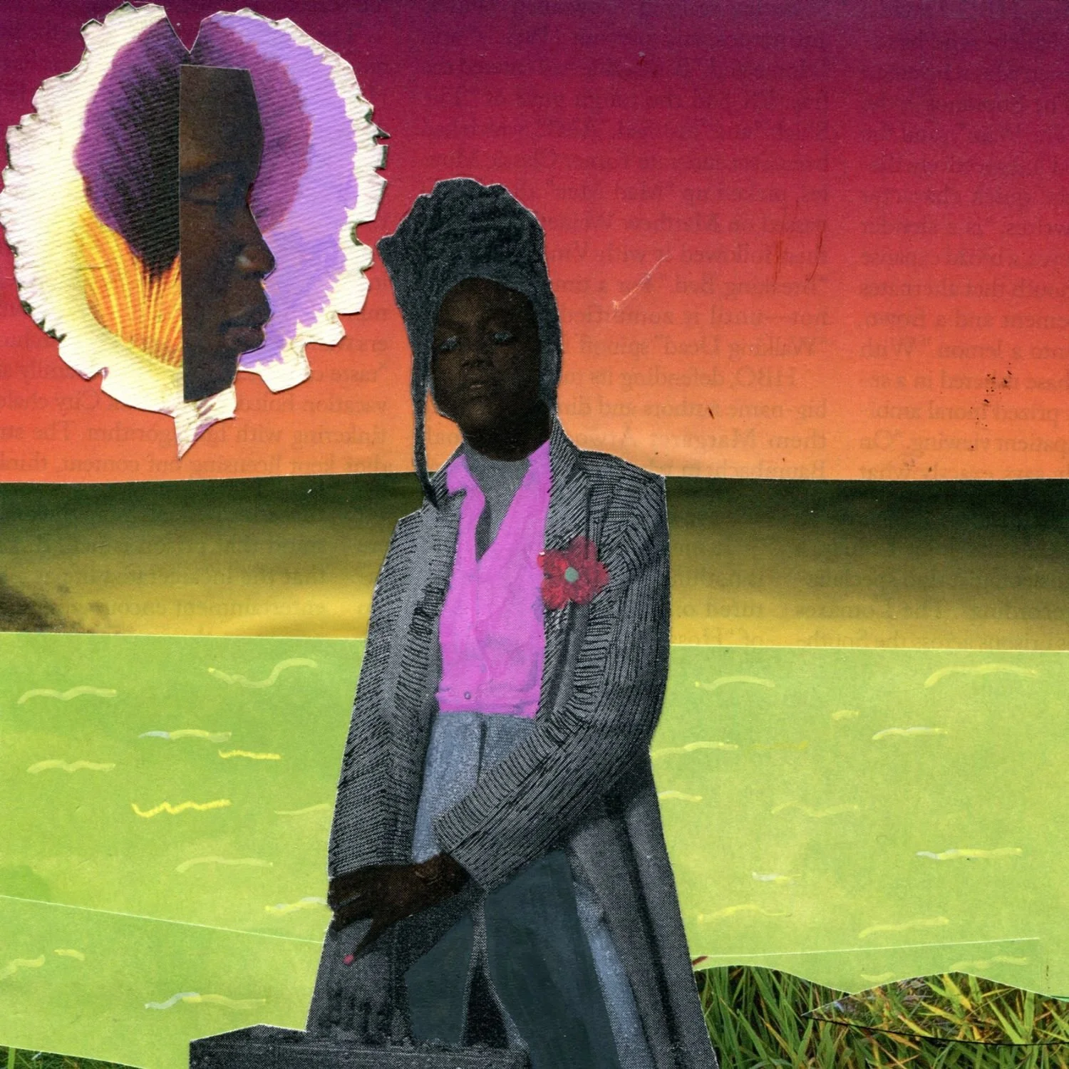 Title: The Therapist (2025) Dimensions: 5.75 x 9.75 in. Medium: Mixed media on paper.