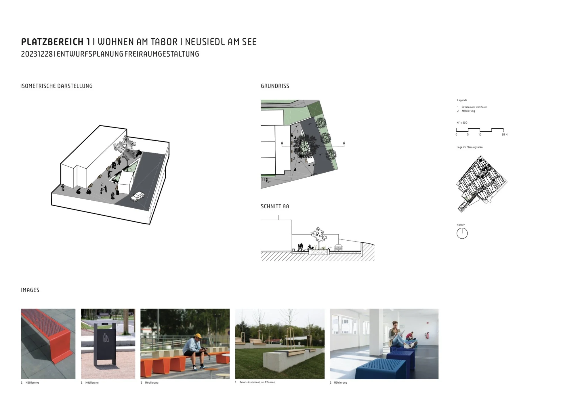  Wohnen am Tabor | Neusiedl am See | Entwurfsplanung | Platzbereich 1  