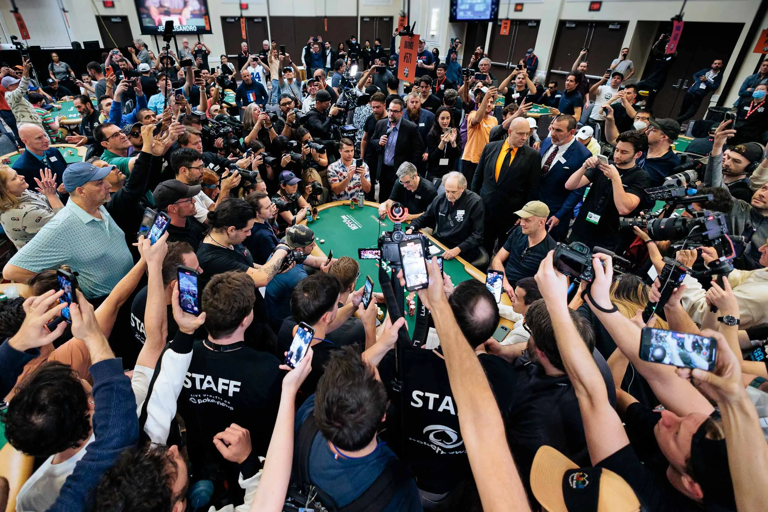 My nominated photo of the WSOP 2023 Main Event Bubble for the Global Poker Awards