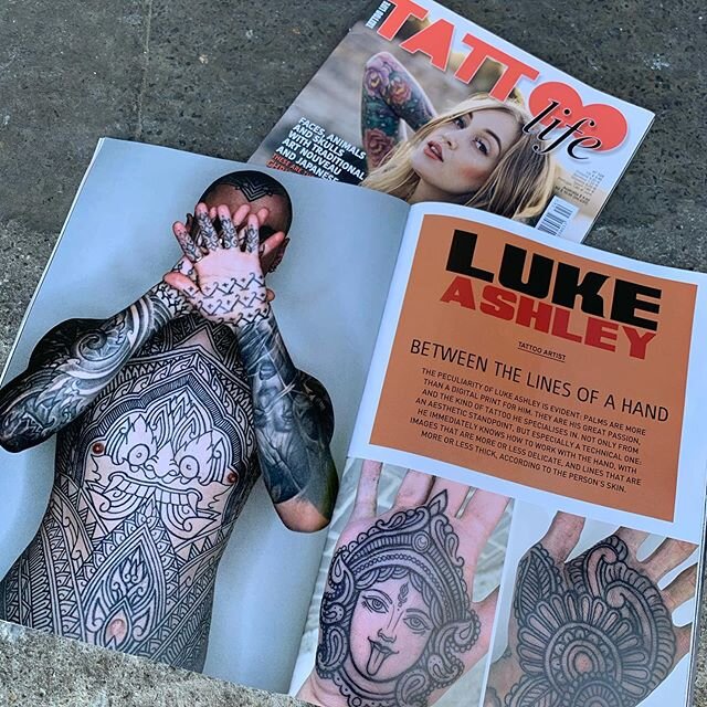 Thank you so much @tattoolifemagazine 🤍 So exited time be featured in this months issue! You can grab yourself a copy online if you can&rsquo;t get to the shops at the moment 🖤 www.tattoolifestore.com 🤍 #tattoo #palmtattoo #palmtattoos #tattoolife