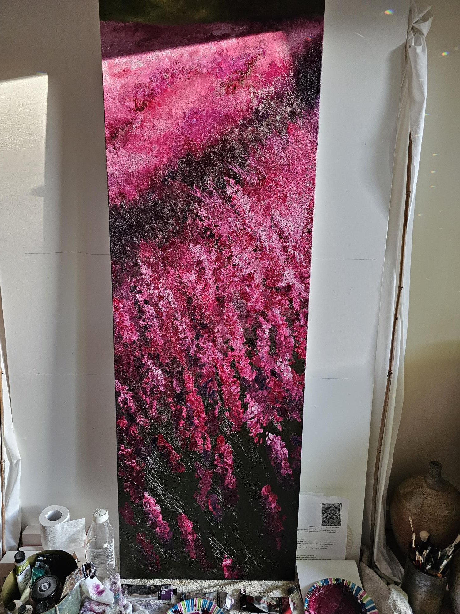 Progress on the Lavender field 2 of the lavender series painting