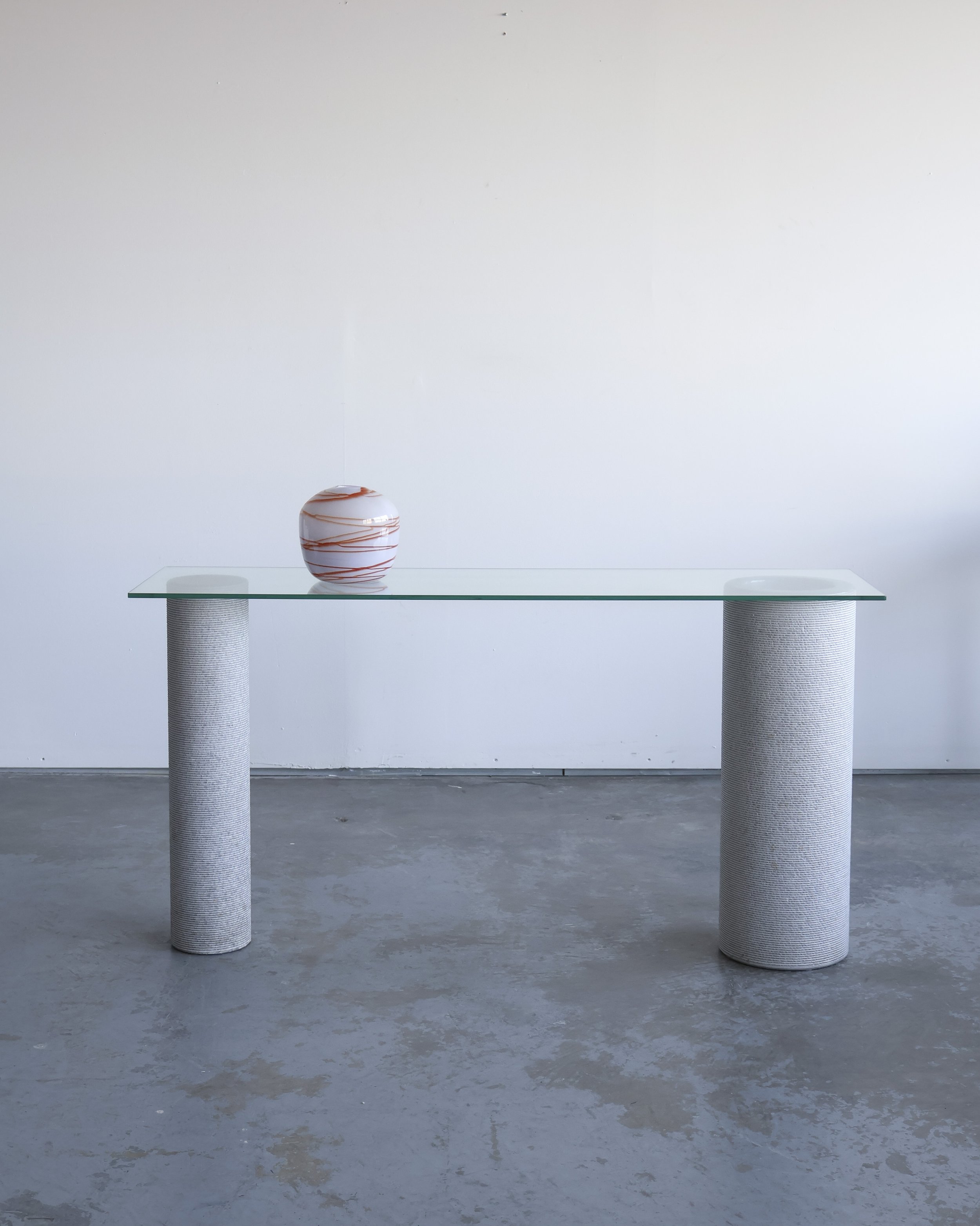 Giulio Lazzotti's Marble and Glass Console for Casigliani
