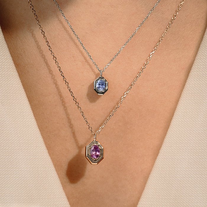 Pocketful of Gems Sapphire Necklace:
3D printed in wax polymer for wax casting