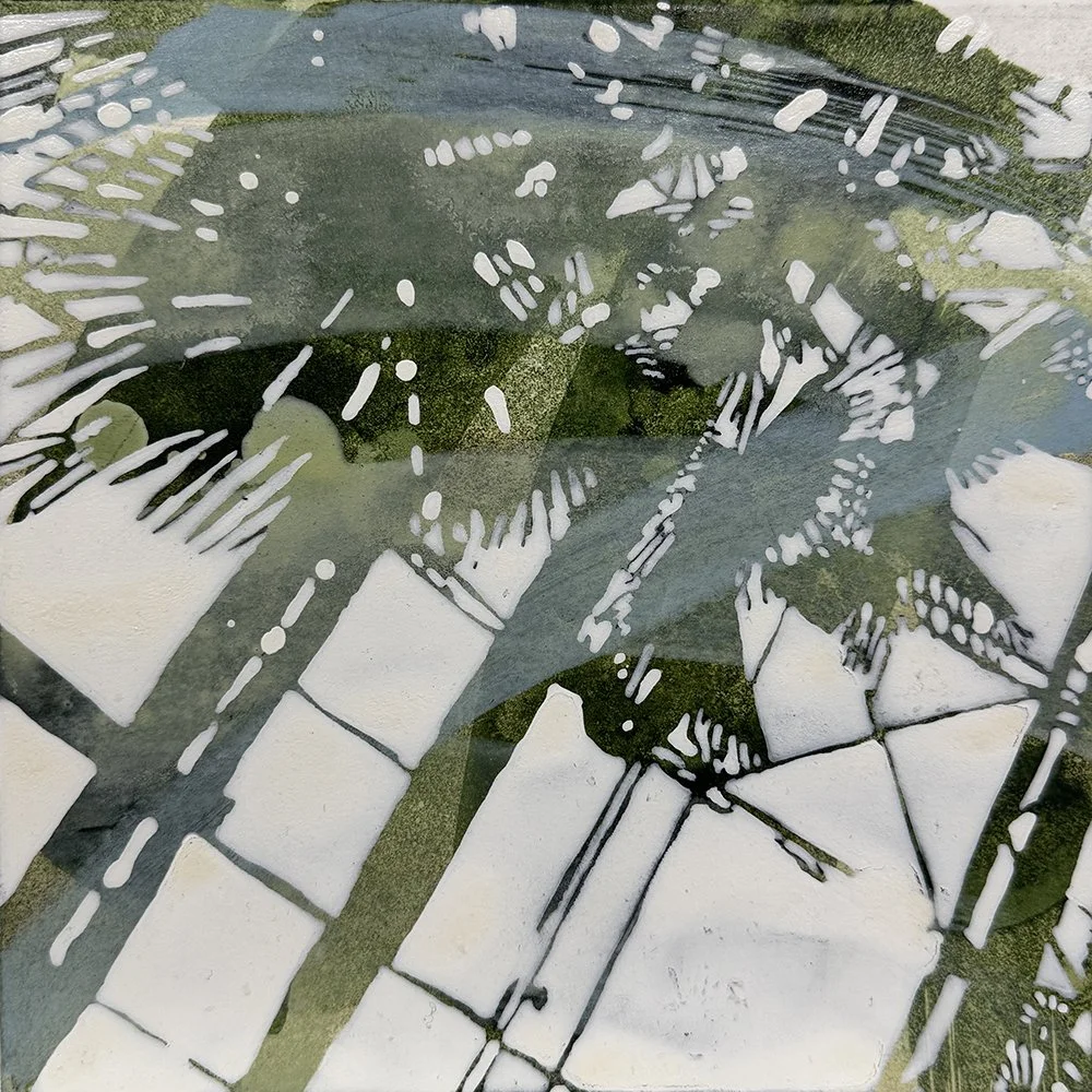 'wisley XXI', acrylic on paper, 20x20cm