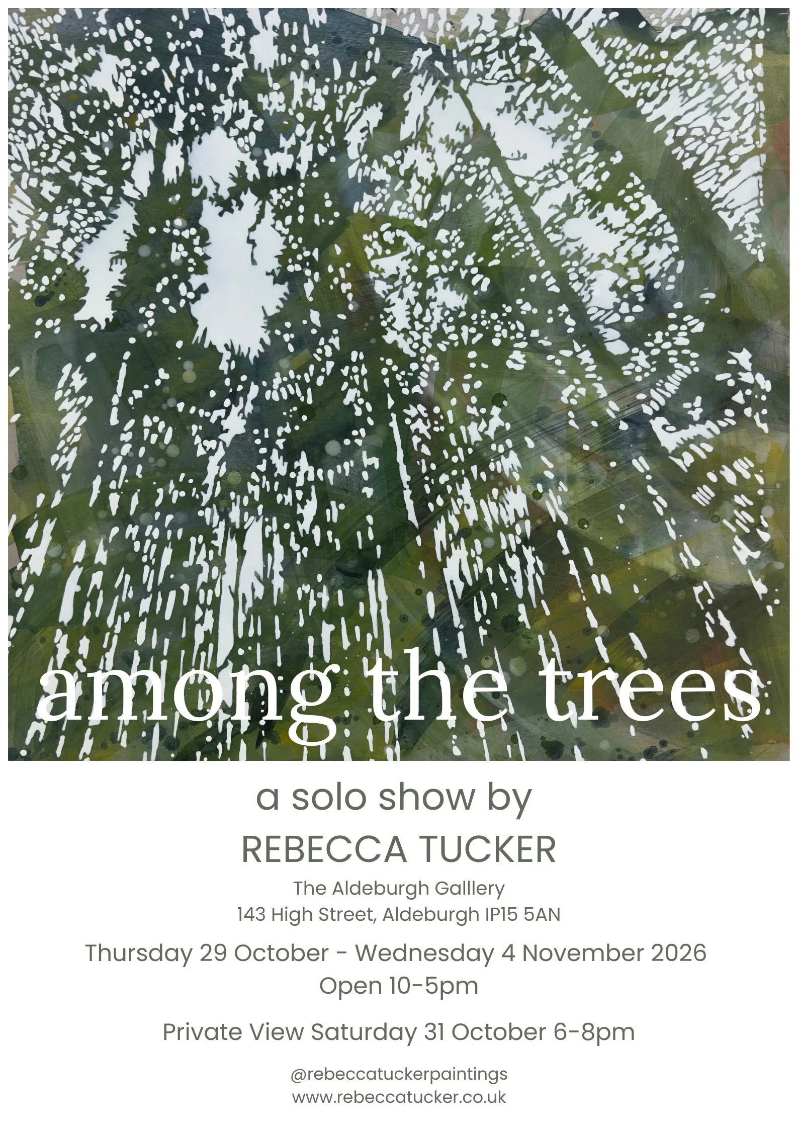 among the trees, Aldeburgh Gallery, 29 Oct - 4 Nov