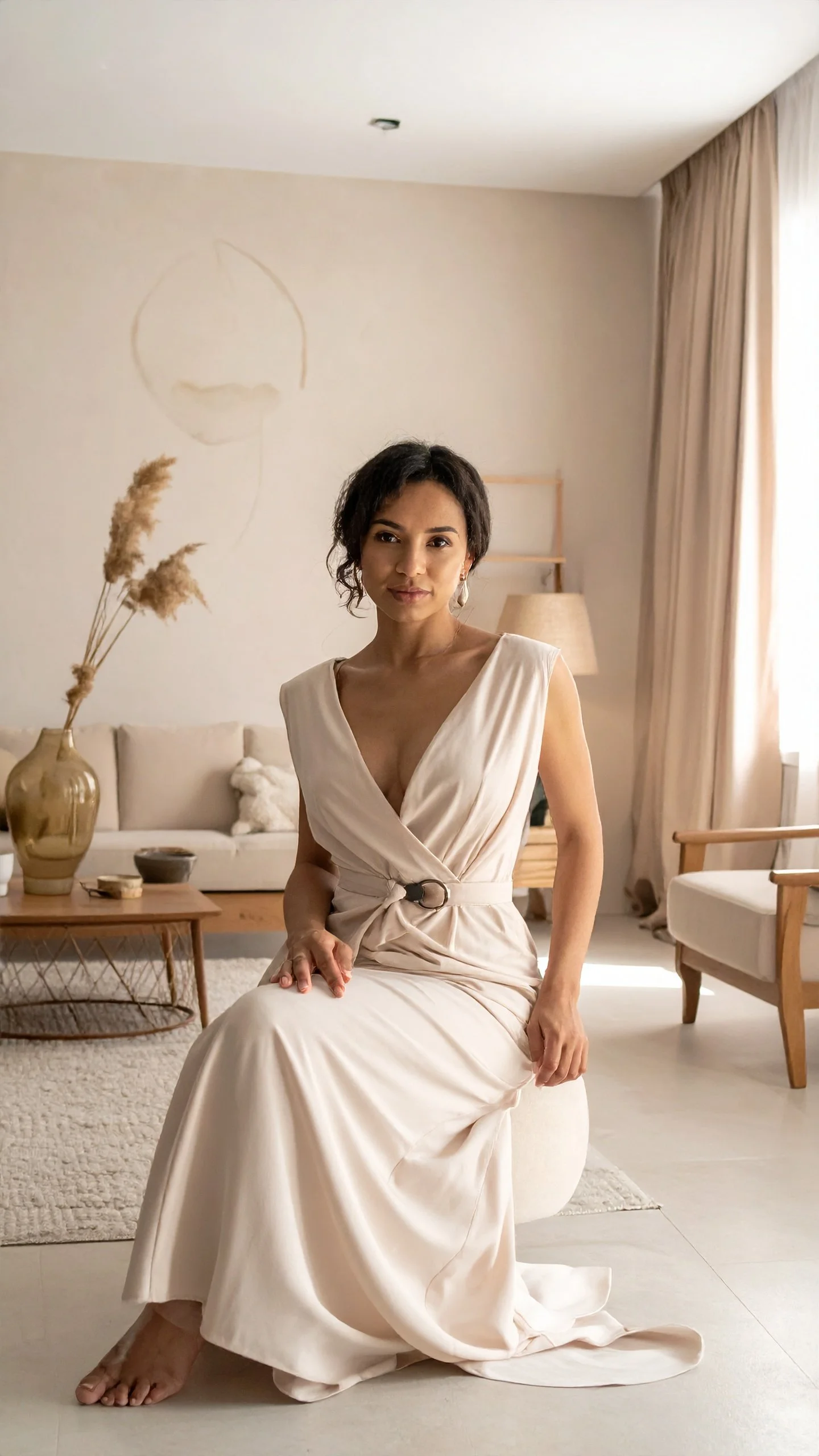 Firefly_Elegant beautiful female executive in warm neutral luxury setting. Minimalist sophist 368607.jpeg
