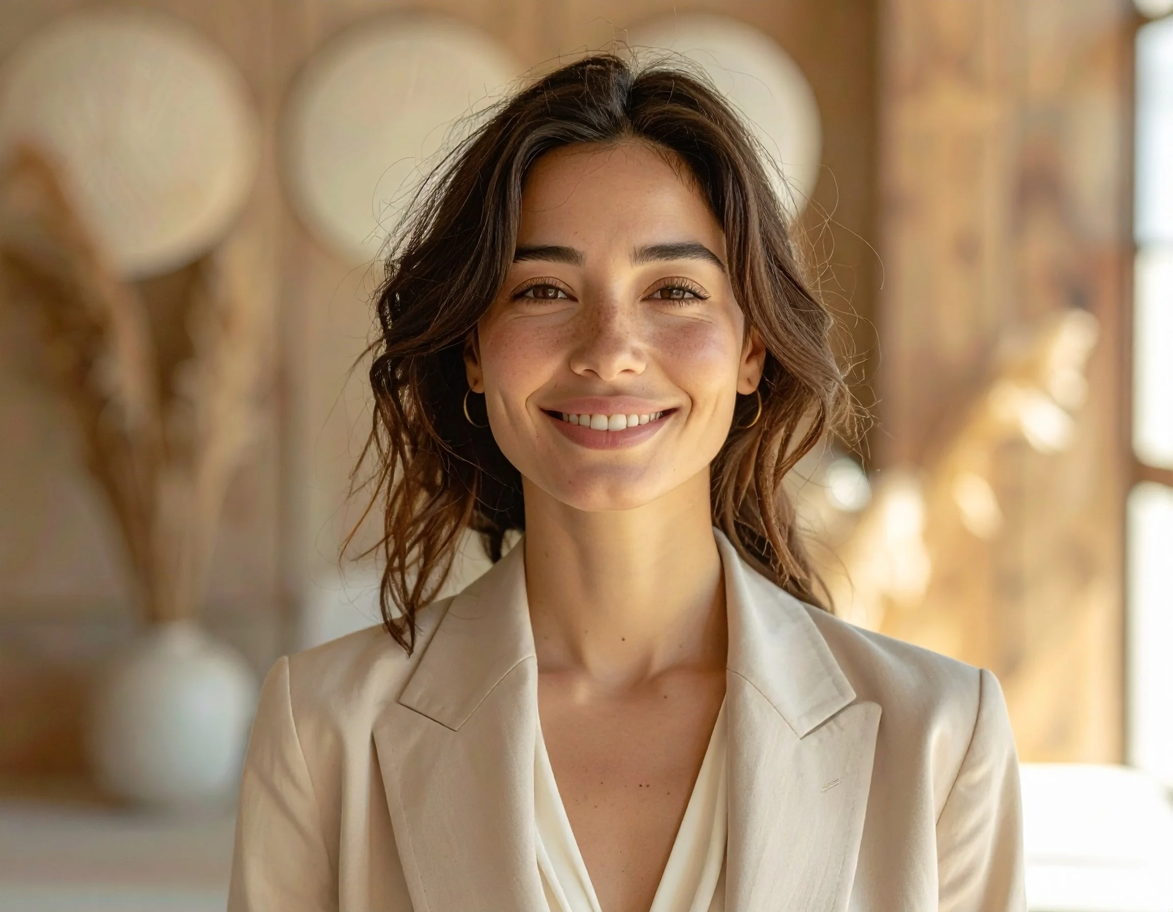 Firefly_Elegant executive with warm smile and playful curiosity in her eyes in warm neutral l 245465.jpeg