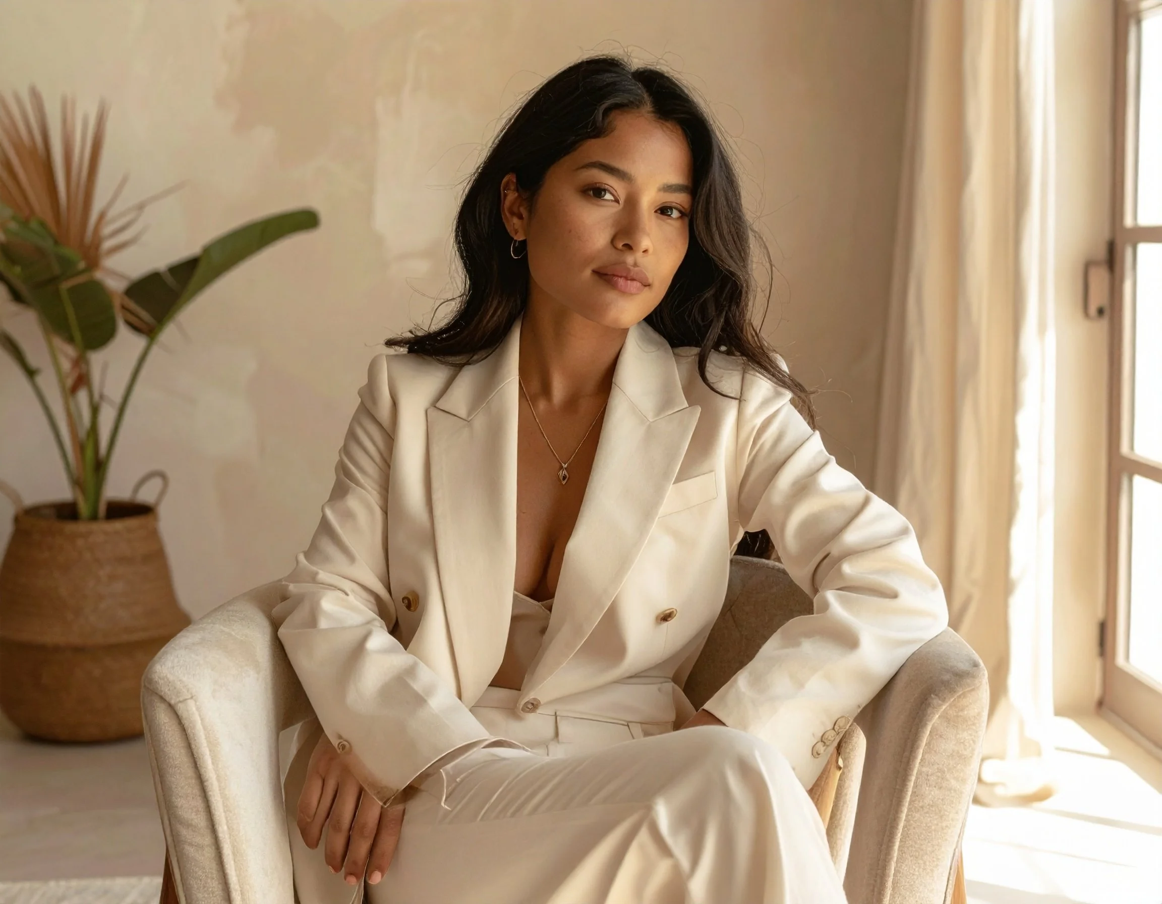 Firefly_Elegant female executive model in warm neutral luxury setting. Minimalist sophisticat 245465.jpeg