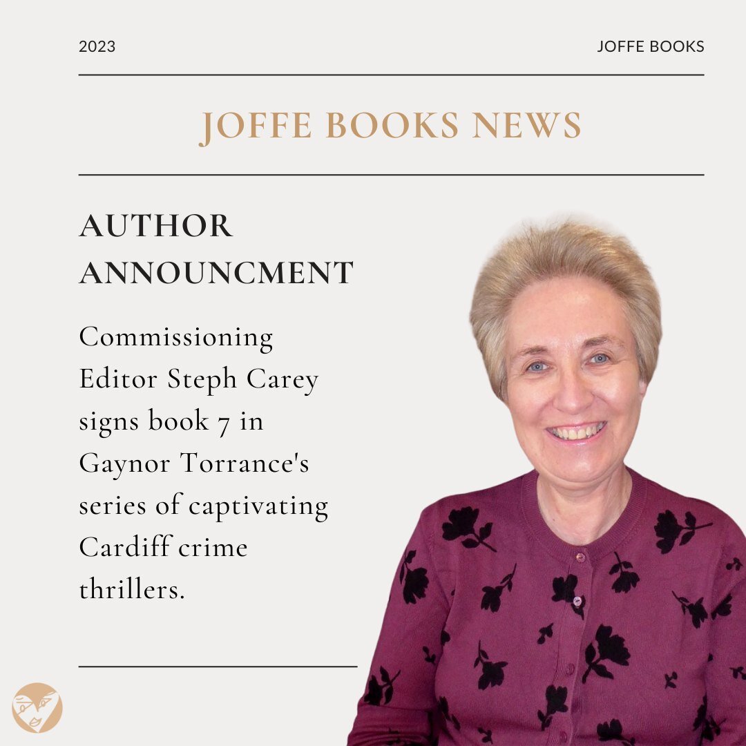 Today we are delighted to announce that Commissioning Editor Steph Carey has signed book 7 in Gaynor Torrance's series of captivating Cardiff crime thrillers.🎉