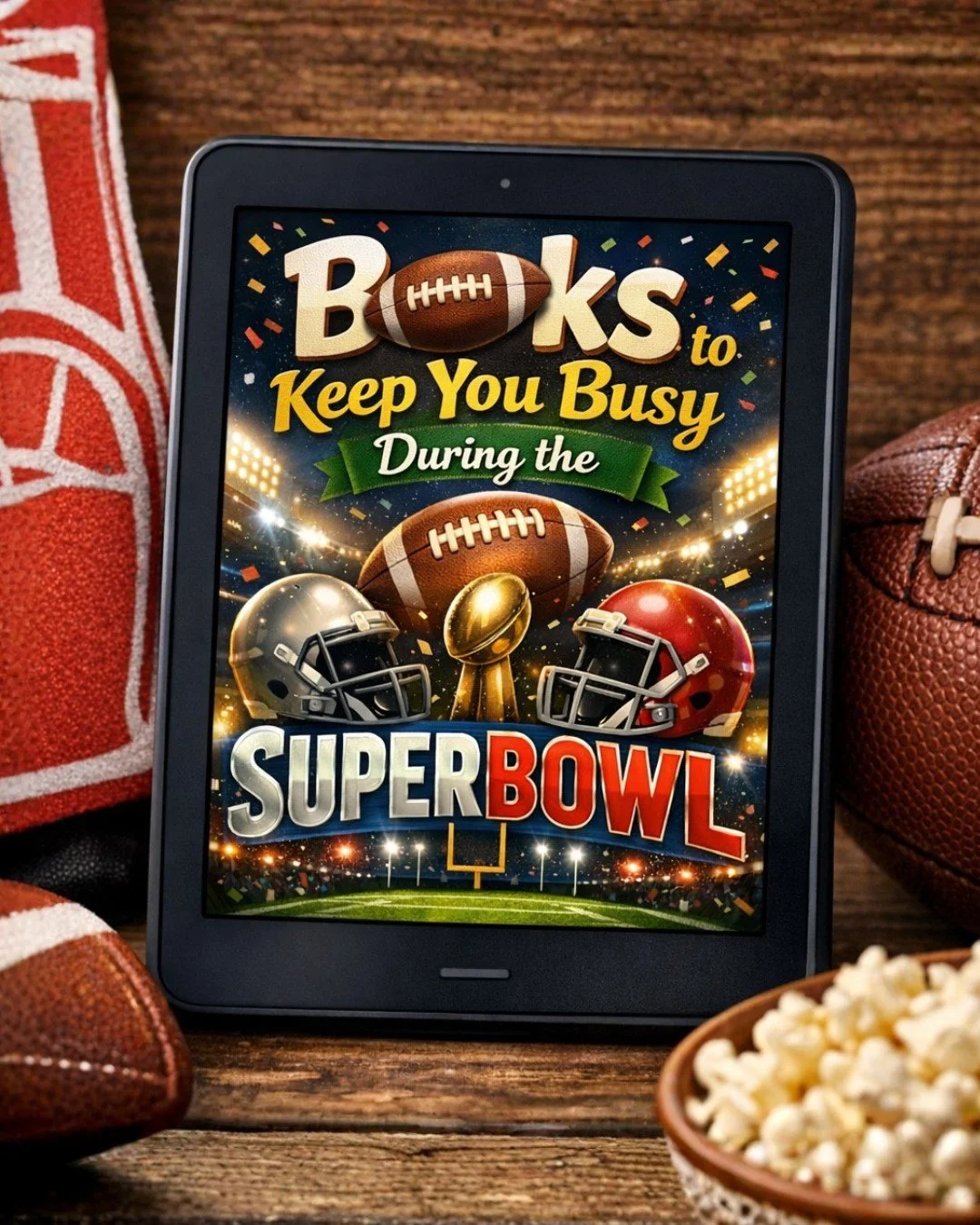 🏈 GAME DAY? WE&rsquo;VE GOT YOU COVERED 📚🍿

Not into every snap, stat, and halftime breakdown? No problem. These page-turners will keep you very busy during the Super Bowl (but be warned, if you are just watching for the commercials, these will be