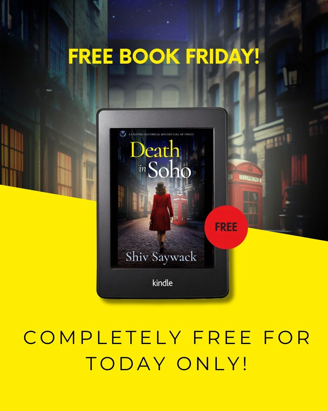Who&rsquo;s ready for a free book? 🎉 It&rsquo;s HAPPY FREE BOOK FRIDAY!
Today, we&rsquo;re thrilled to offer you Death in Soho by Shiv Saywack &mdash; absolutely FREE! 😍 But hurry, this offer is for today only!
📚 Grab your copy now: https://geni.u