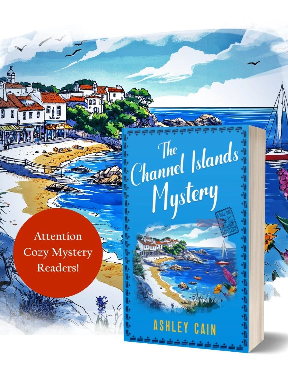 Mood board! With a dash of mystery, a pinch of gossip and a whole lot of cake, The Channel Islands Mystery is the first in the delightful Gull Bay cozy mystery series by Ashley Cain. 🔎🍰

Coming March 18th!