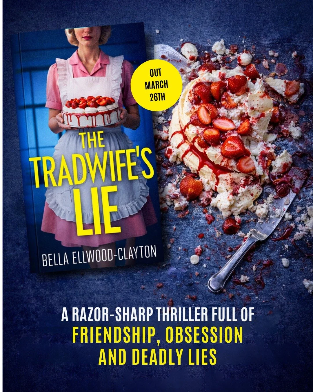 In Westbrook, tradwives are currency. Belonging has a price. And the most dangerous thing a woman can do is change her mind.

THE TRADWIFE'S LIE by Bella Ellwood-Clayton is out 26th of March. This is a book you don't want to miss!