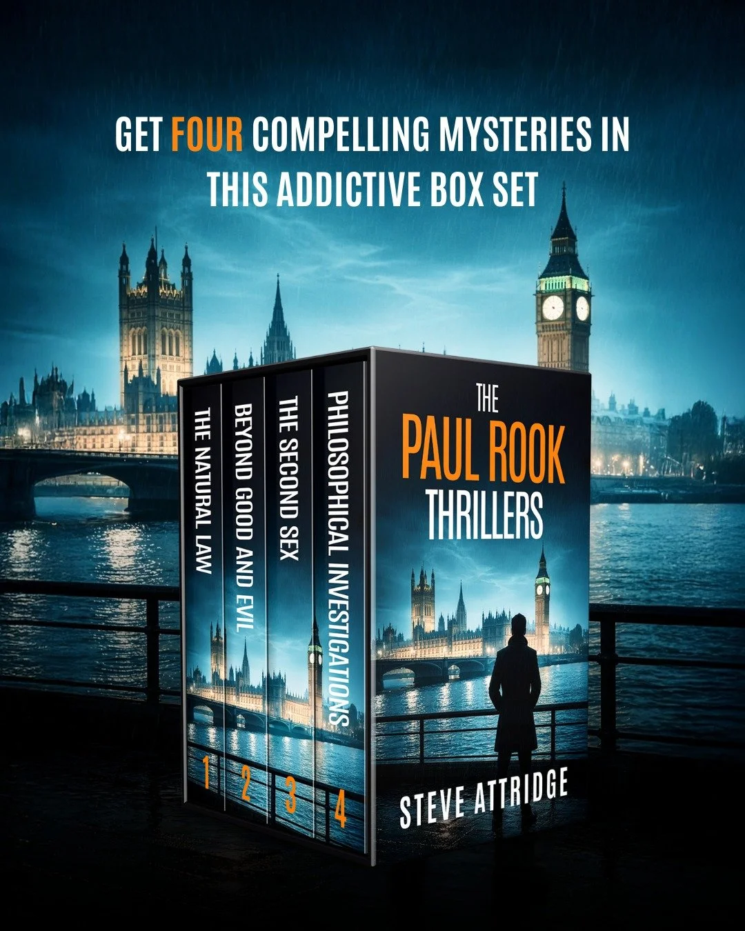 He&rsquo;s not your typical detective&hellip; 👀

🕵️ THE PAUL ROOK THRILLERS BOOKS 1&ndash;4 by Steve Attridge

Just $0.99 👉 https://geni.us/paul-rook-thrillers-fb

By day: philosophy lecturer.
By night: chasing killers no one else will touch.
