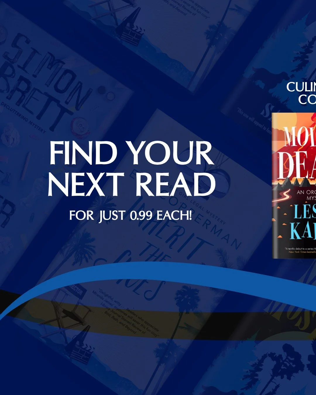 Find your next read for just &pound;0.99 👀
Go on&hellip; what&rsquo;s your vibe today?

🍳 Culinary cosy
👉 Molten Death by Leslie Karst: https://geni.us/Molten-death

⚖️ Legal mystery
👉 Inherit the Shoes by E.J. Copperman: https://geni.us/INHERIT-