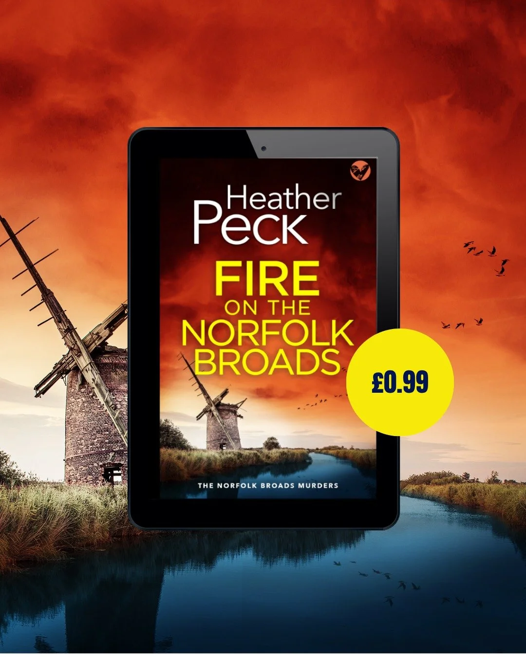 It wasn&rsquo;t an accident.
It was murder 👀

FIRE ON THE NORFOLK BROADS by Heather Peck. Yours for just &pound;0.99 🔗 https://geni.us/fire-norfolk-broads-fb