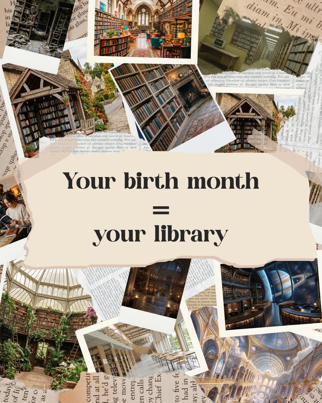 📚Your birth month = your library. Where are you heading? 📚