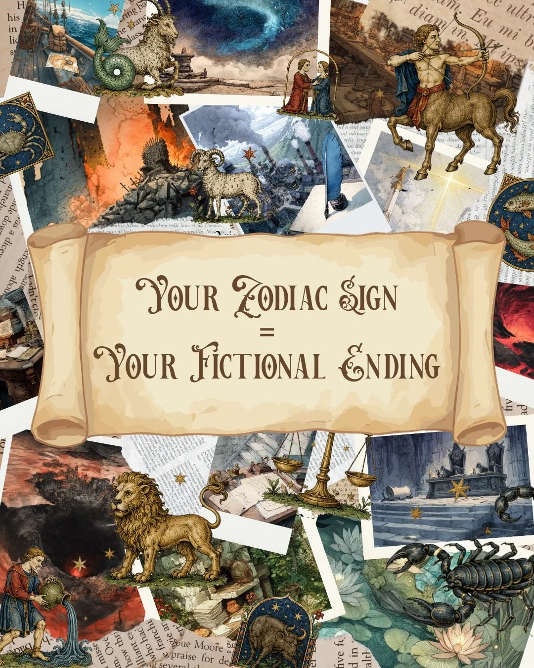 Your Zodiac Sign = Your Fictional Ending. 📜✨♈️♉️♊️♋️♌️♍️♎️♏️♐️♑️♒️♓️
Let&rsquo;s see who gets the happily ever after and who gets the tragic plot twist.
