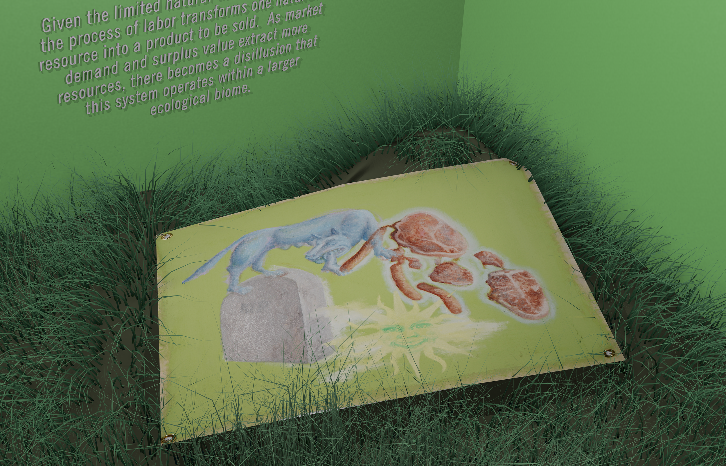 Green Myth Show, 2020.  Digital installation photo.