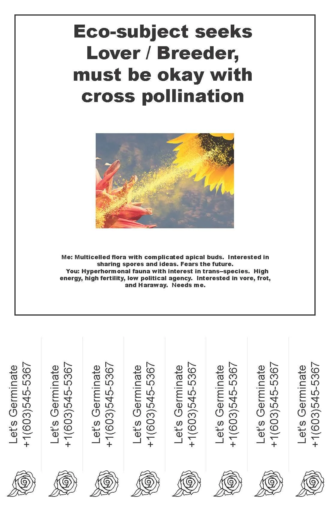 Green Myth Show pull-tab poster.  Inkjet print.