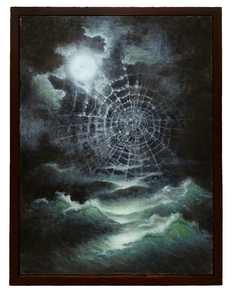 Moon's Web, 2020. Oil on canvas. 18” x 24”.