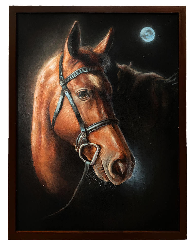 Horses, 2021. Oil on canvas. 18” x 24”.